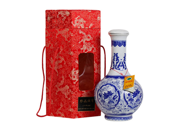 金华咸亨黄酒回收珍品咸亨三十年花雕酒青瓷瓶盒装绍兴黄酒2.5L行情价格