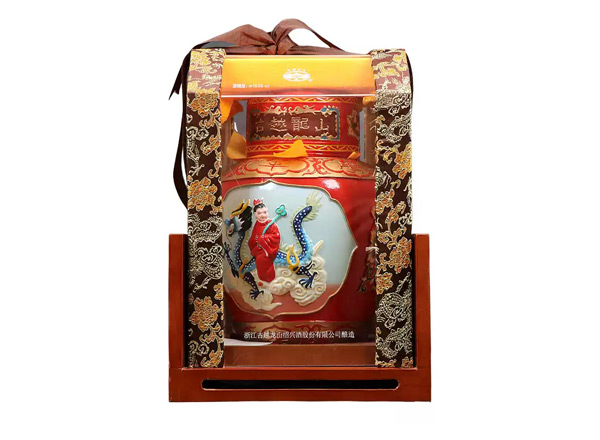 金华古越龙山黄酒回收古越龙山状元及第二十年陈酿2.5L工艺浮雕黄酒行情价格