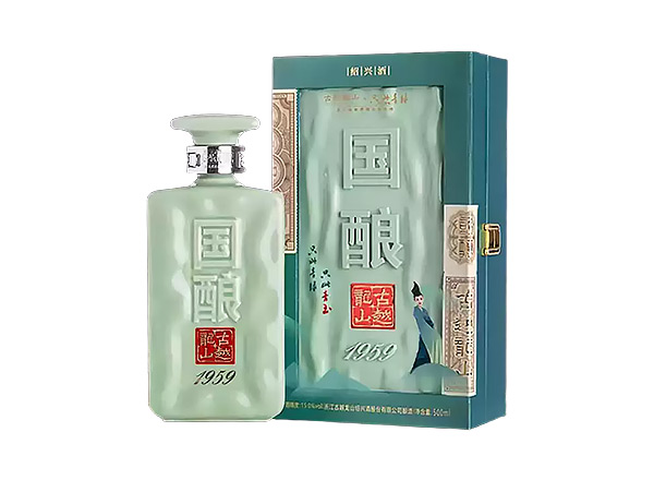 金华古越龙山黄酒回收国酿1959青玉只此青绿联名款二十年陈酿黄酒礼盒行情价格