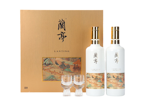 金华会稽山兰亭黄酒回收国潮兰亭500ml*2礼盒装行情价格